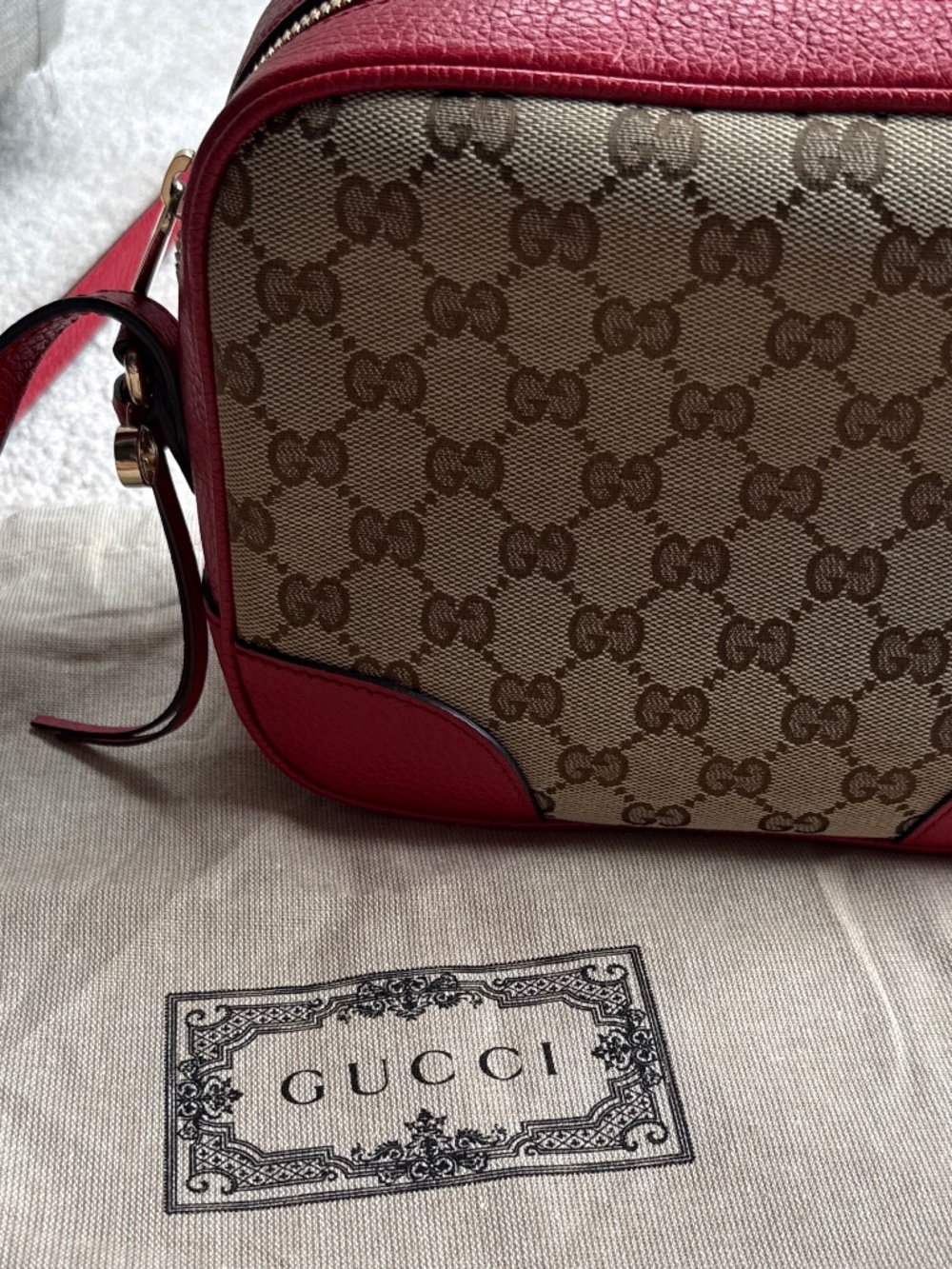 Red Original GG Canvas Bree Crossbody